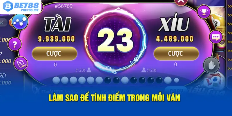 Cách tính điểm tài xỉu online Bet88